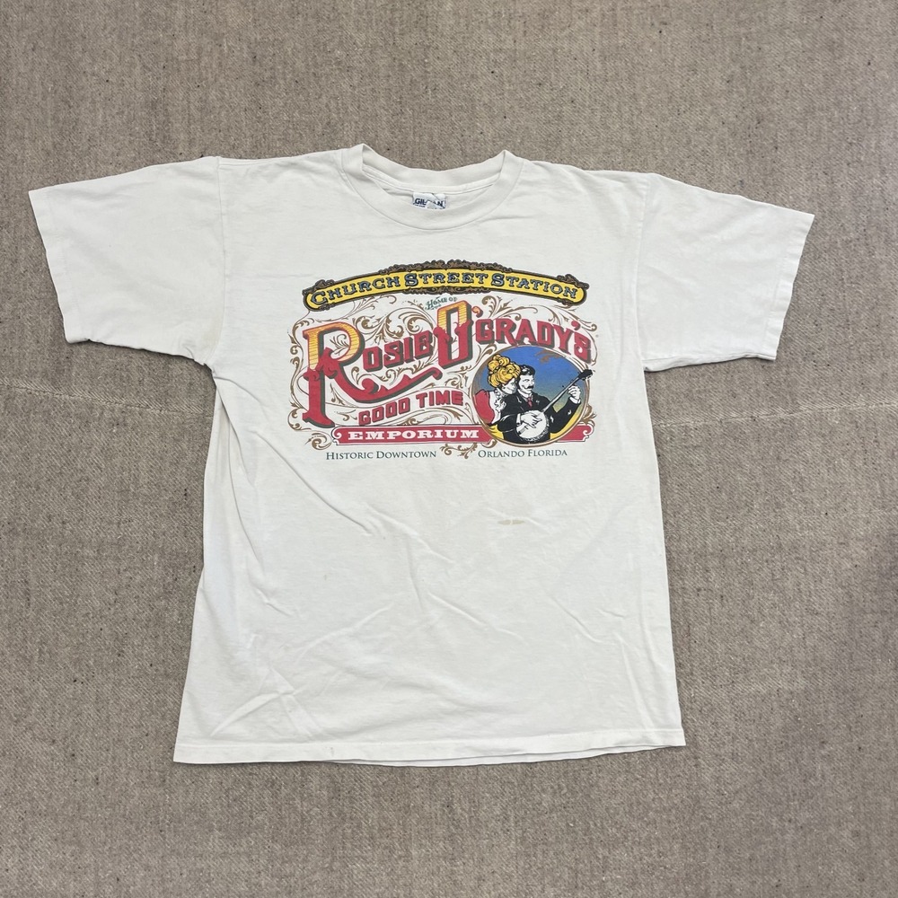 Vintage Rosie O'Grady's Graphic T-Shirt Men Large White 2000s Gildan